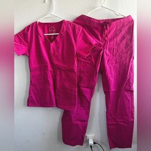 Small pink scrubs